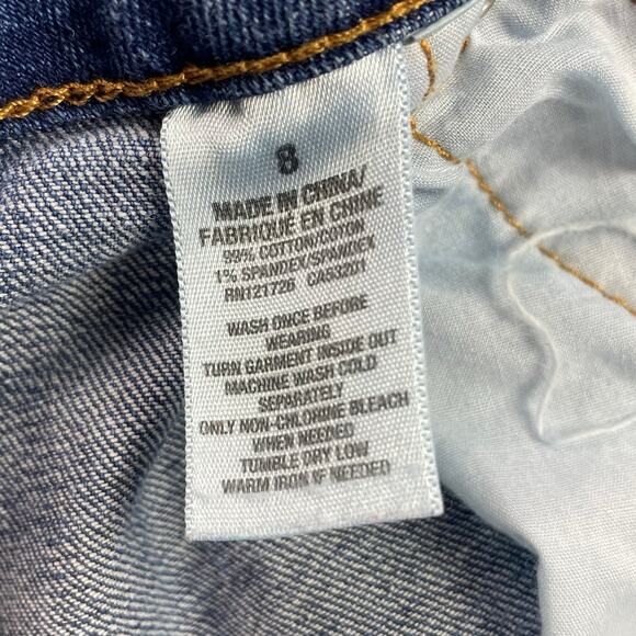 Tokyo Darling‎ Super High Waisted Shorty Shorts Women's Size 8 Distressed Denim - Picture 6 of 11